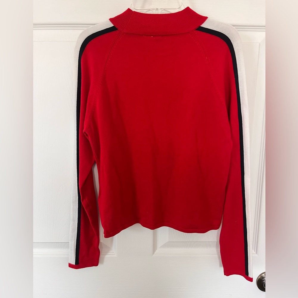 Red crop top sweater